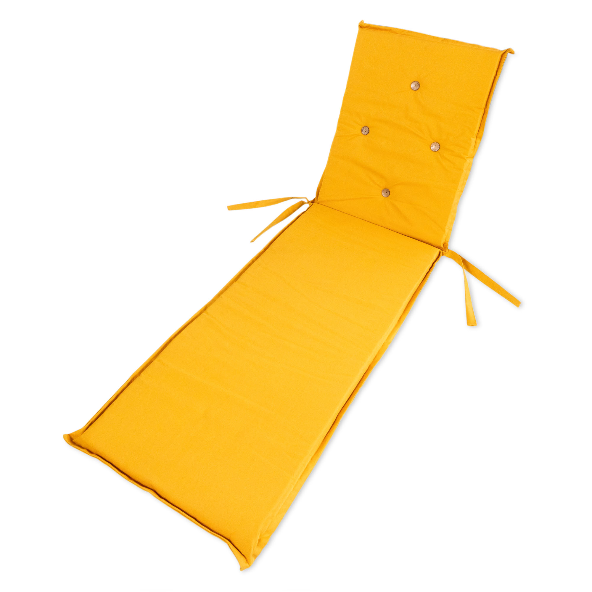 Cojín Mostaza en Lona Poliéster UV para Reposera 190x50x5cm - Imagen 3