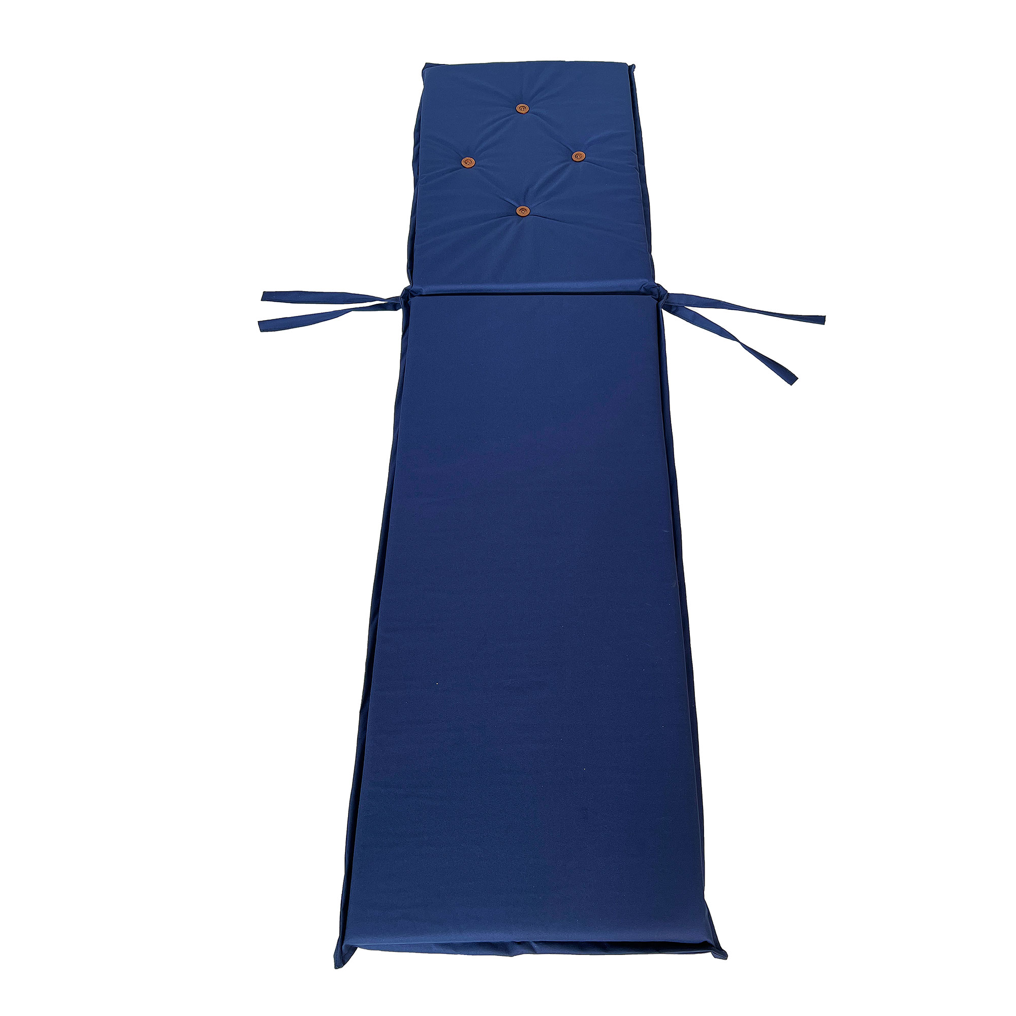Cojín Azul en Lona  Poliéster UV para Reposera 190x50x5 cm