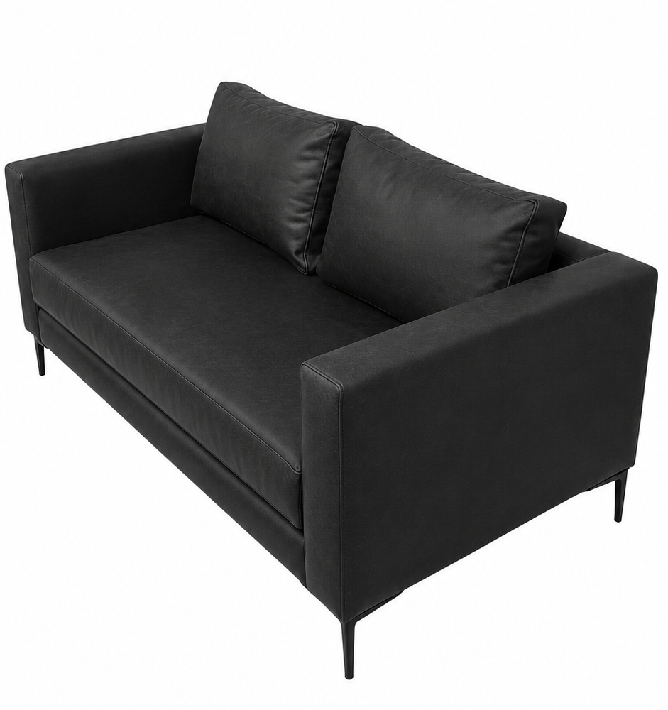 Sofá Oltre Negro 1.90 Cm. Cuero Natural